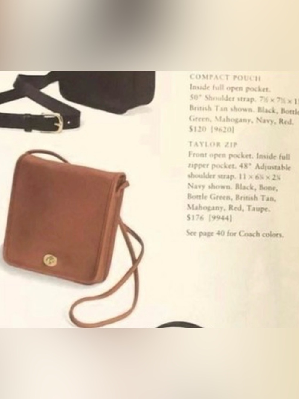 Vintage Coach Compact Pouch Crossbody Bag 9620. Made in the USA- pre1994 - Picture 15 of 15